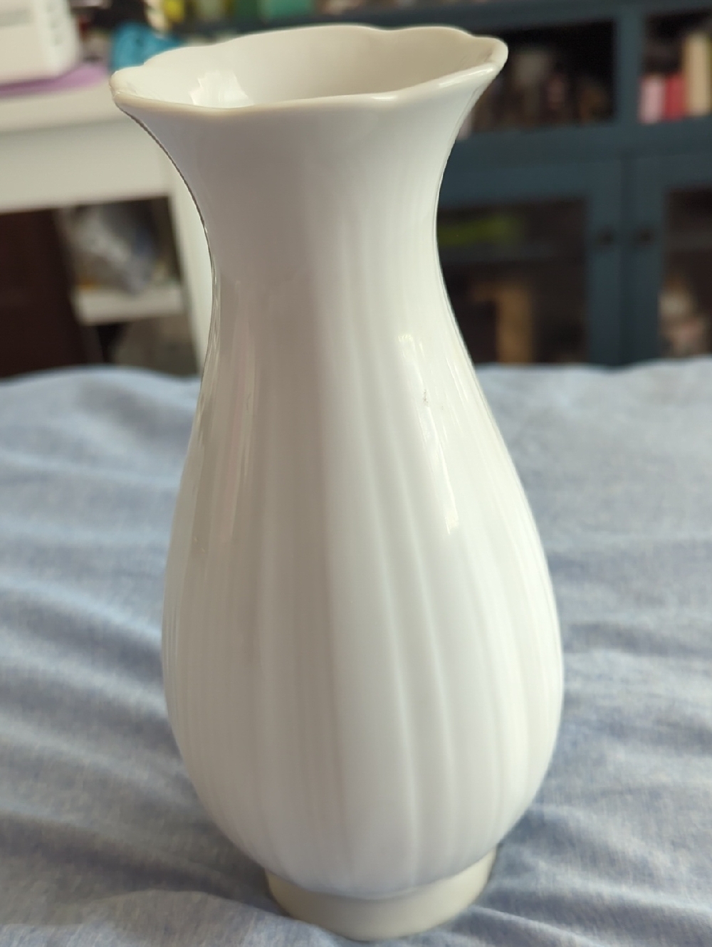 White Ceramic Decorative Vase - Classic Home Accent